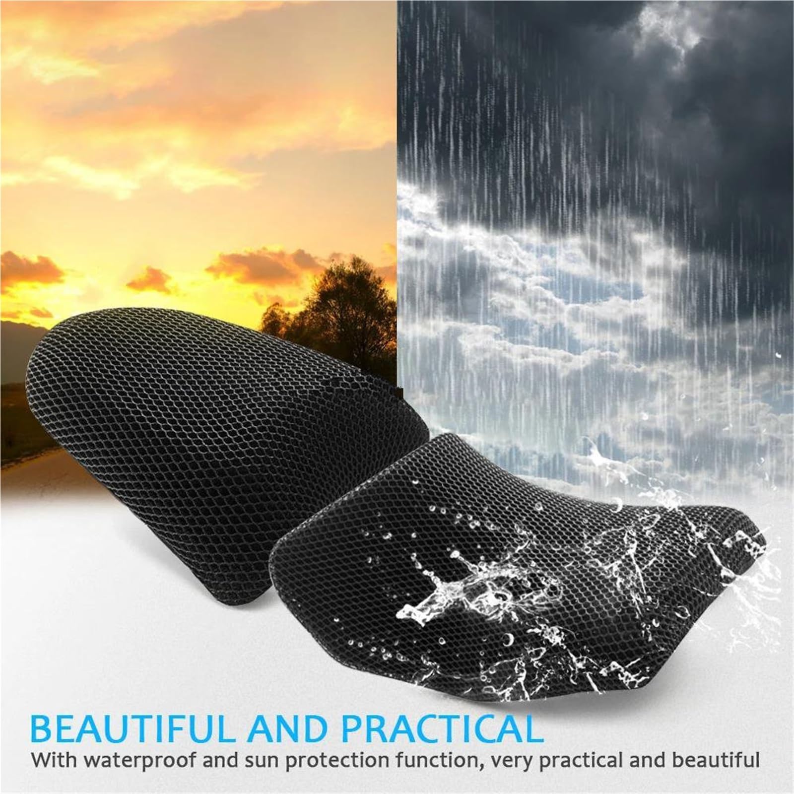 Funda de Asiento de Motor para PCX125, PCX150, PCX160, PCX 125, 150 y 160, Impermeable, Resistente al Polvo y Transpirable. Funda Asiento Genial(Style2)