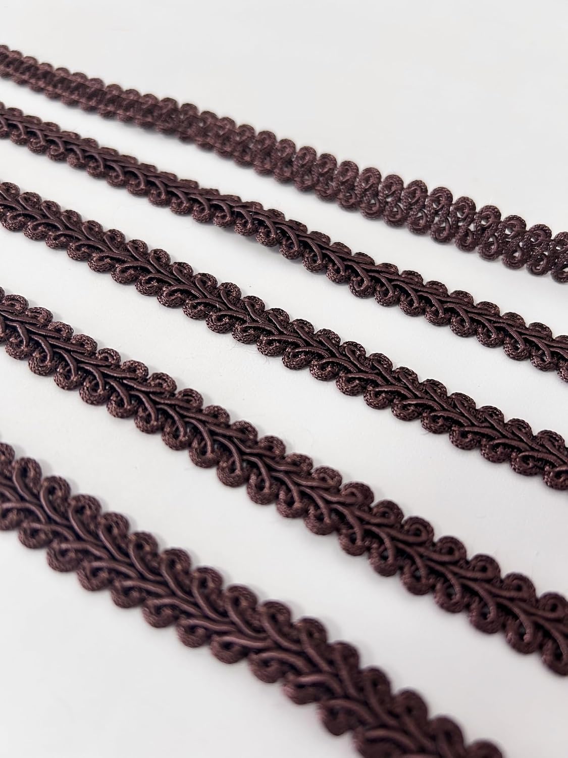 14 Yards 1/2 Inch Width Brown Braid Lace Trim Woven Fabric Lace Trim for Sewing Costume DIY Crafts