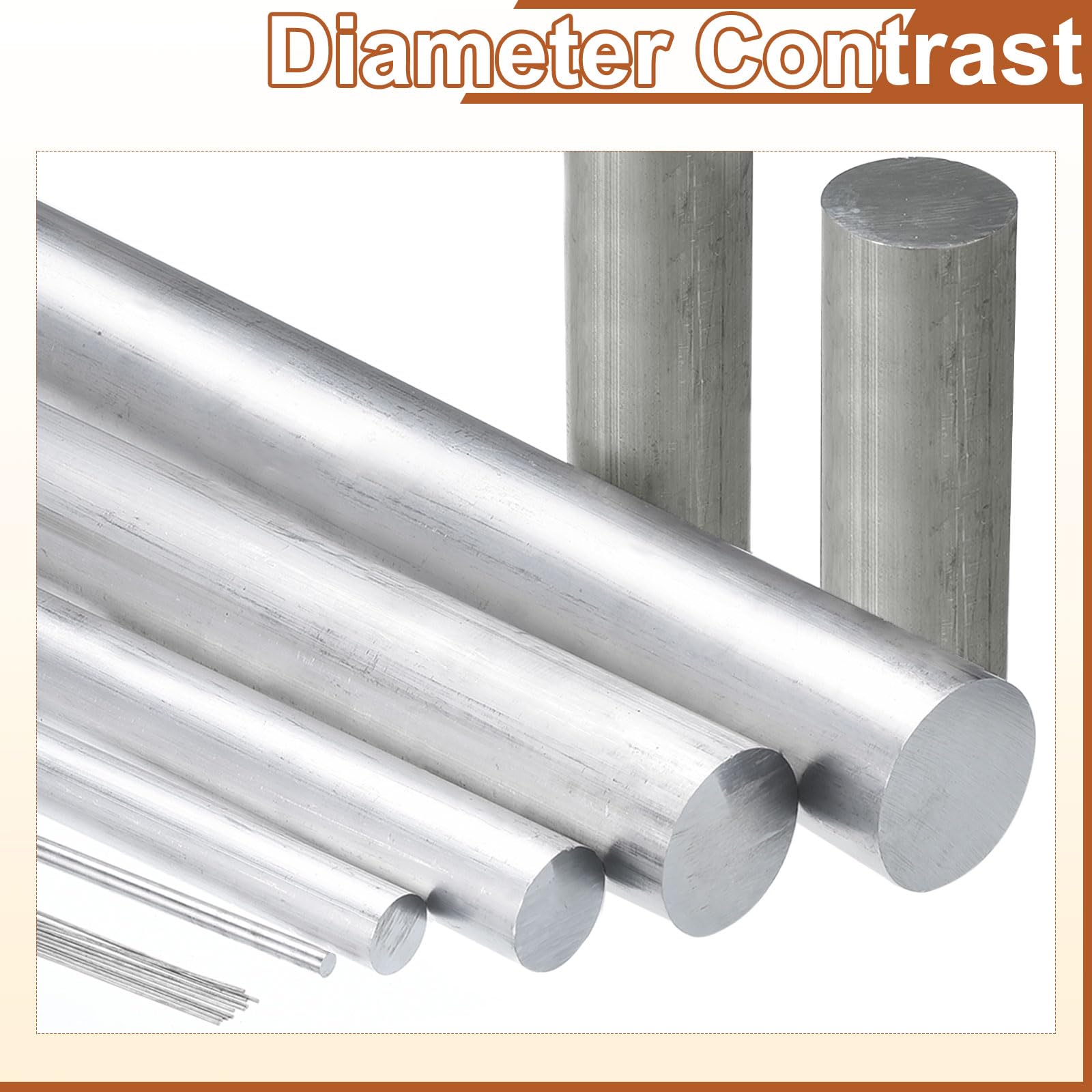 QUARKZMAN 2Pcs Tige Ronde En Aluminium De 5/8"(16mm) De Diamètre, Longueur 12"(305mm) Tige Ronde En Aluminium 7075 Barre Pleine Pour Tournage Pour Industrie Construction Bricolage Artisanat