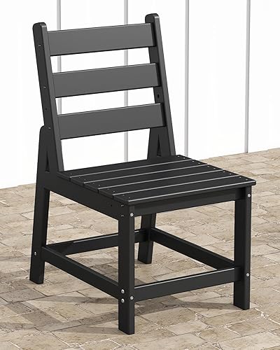 Miniatura 15 de GREENVINES Silla de patio | Sillas de comedor al aire libre | Plástico HDPE | Sin brazos | Para todo tipo de clima | para patio trasero terraza