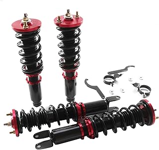 Coilover Struts Spring Shocks Assembly Adjustable Strut Shock Suspension Full Set Kits ECCPP fit for 1994-2001 Acura Integra / 1992-2000 Honda Civic / 1993-1997 Honda Civic del Sol
