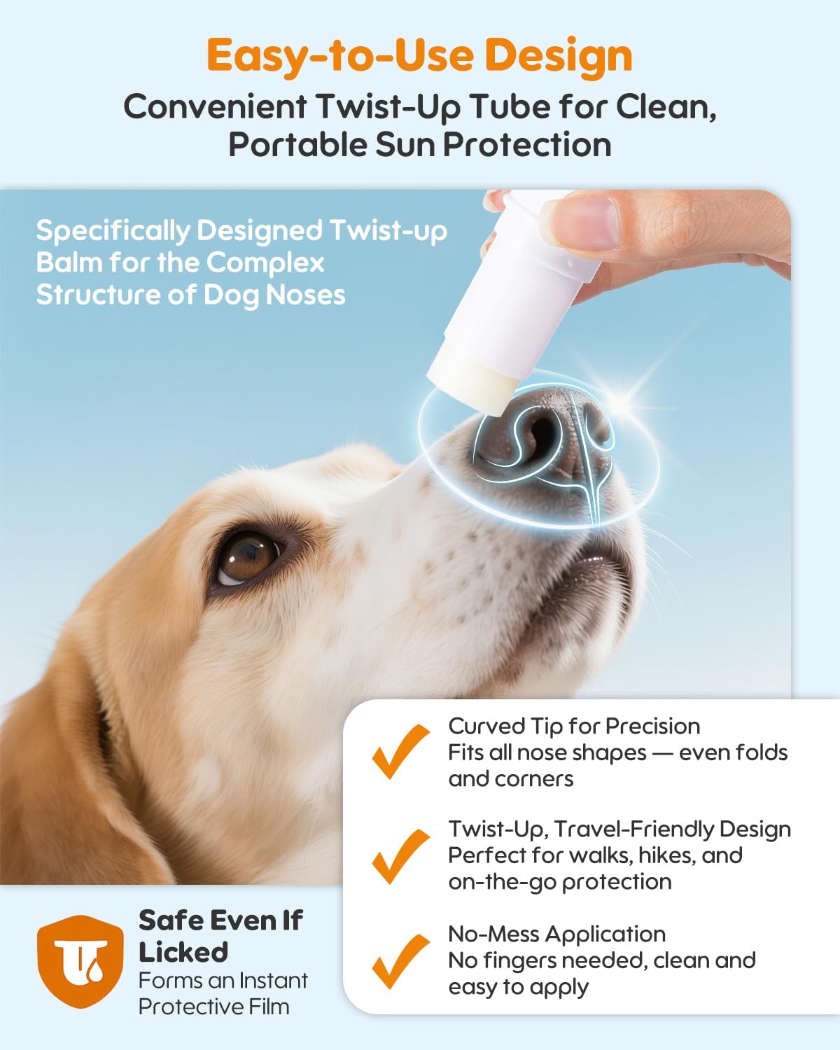 Dog Nose Sunscreen Balm SPF 25 – Natural, Lick-Safe Sun Protection with Shea Butter & Sea Buckthorn – Moisturizes & Shields Sensitive Noses – Fragrance-Free image 3