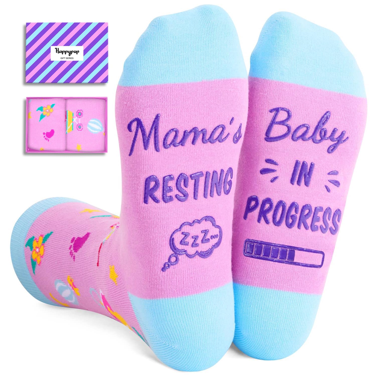 Maternity Gifts for New Mom - Pregnancy Socks for Expecting Mothers on Mothers Day