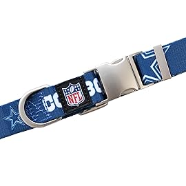 Littlearth NFL Dallas Cowboys Pet Premium Collar, Team Color, Small