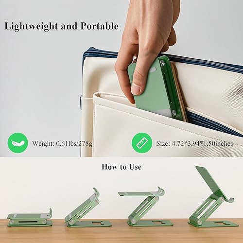 Miniatura 7 de Minthouz Soporte para tableta, soporte ajustable multiángulo para tableta, soporte de aluminio para iPad compatible con iPhone 16, 15, 14, 13 Pro