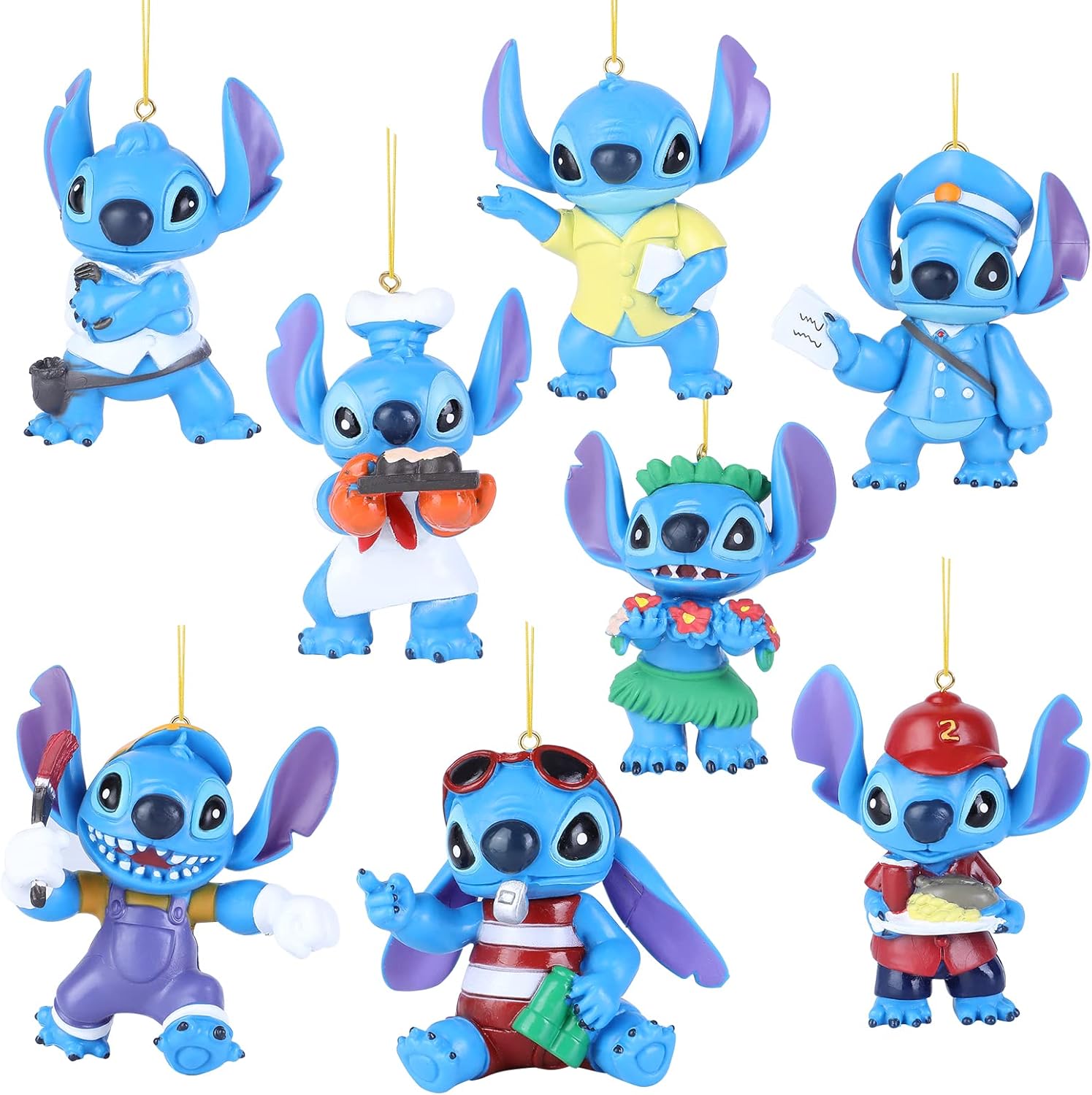 2023 Cute Christmas Tree Decoration Ornament , 8 Pcs X'Mas Tree Hang Act The Role Ofing Halloween Home Car Pendant, Gift to Decorativ Boy Girl at Birthday Party Blue 8