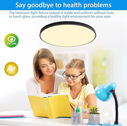 Miniatura 9 de Lámpara LED de techo empotrada de 7 pulgadas, luz LED plana de 18 W para techo 6000 K, blanco brillante, equivalente a 100 W, 1800 lm, montaje en