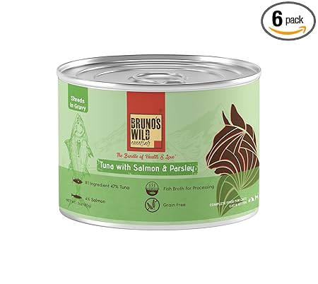 Brunos Wild Essentials Grain Free Wet Cat Food - Tuna with Salmon & Parsley in Gravy - 85Gms (Pack of 6)