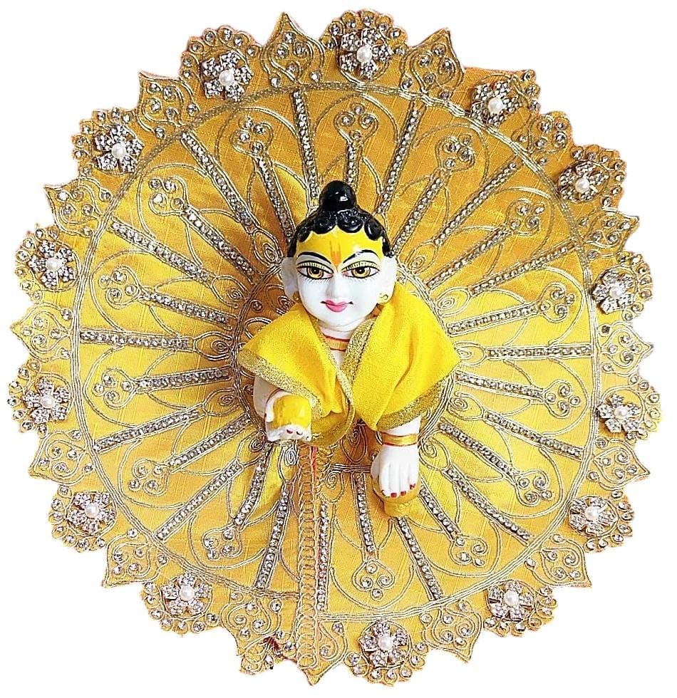 Image of Partish Laddu Gopal Heavy Dress (Pack of 4) l Ladoo Gopal Dress l Bal Gopal l Kanha Ji Thakur Ji Heavy Dress Size 1 2 4 5 6 (A, Size 1)