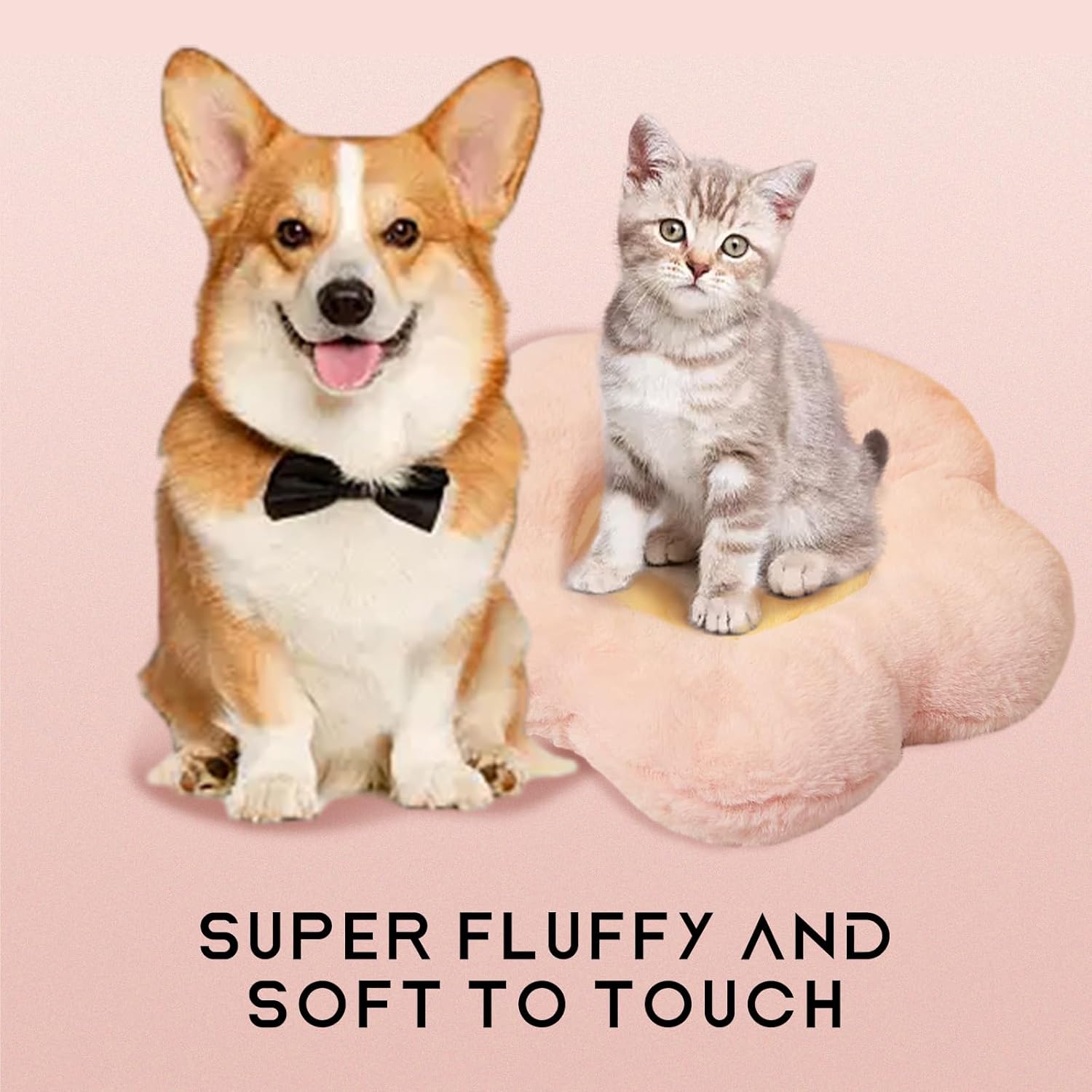 review QWINEE Soft Dog Cat Bed Mat Flower Pillow Flower Shaped Throw Pillow Room Bedroom Sofa Chair Decor Cosy Sleeping Bed Pillow for Small Medium Dog Puppy Kitten Pink Large