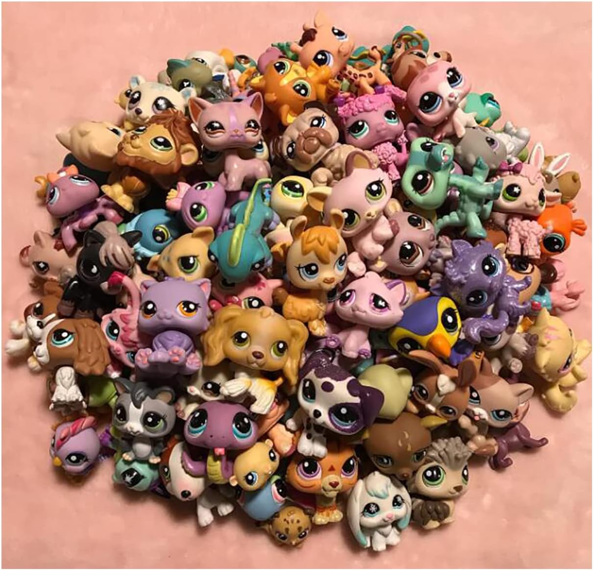 LPS LPS - Lote de 3 piezas LPS gato y perro LPS pelo corto LPS Collie LPS ciervo LPS Cocker Spaniel LPS perro salchicha figura juguete lote mini tienda mascota con 6 accesorios LPS para niños y niñas