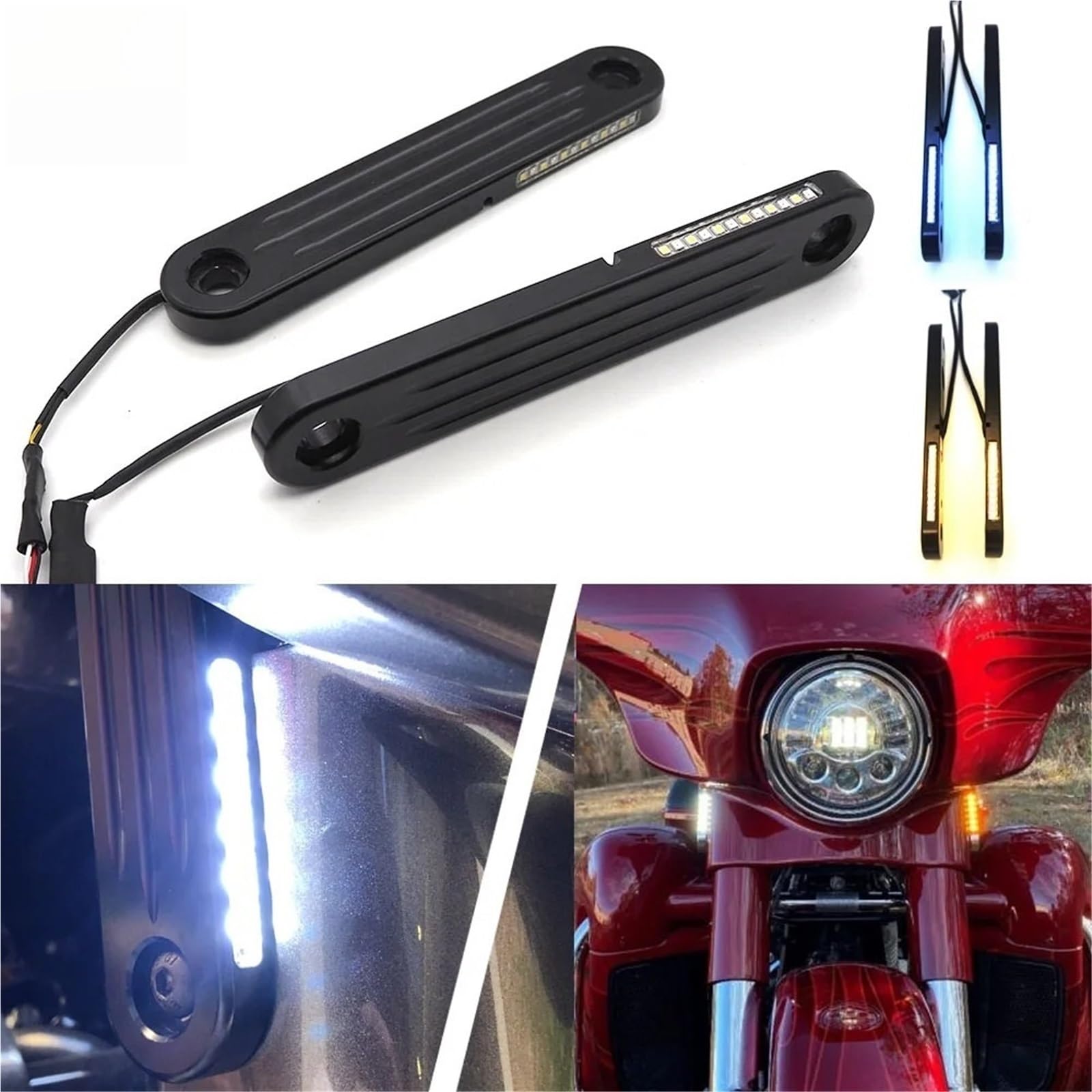 Per Moto per indicatori di direzione per LED Luci marcia per Harley