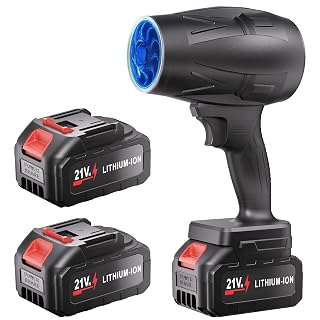 Cordless Leaf Blower, DAILYLIFE 130000RPM Electric Leaf Blower with 2 X 2.6Ah Batteries and Charge, Lightweight Leaf Blowers for Lawn Care, Patio Cleaning, Blowing Leaves and Dust - Amazon product rated Grade A