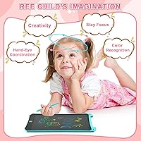 Vista 2 de Tableta de escritura LCD, paquete de 2 juguetes para niños pequeños, almohadilla de dibujo de 10 pulgadas, artículos esenciales de viaje para niños
