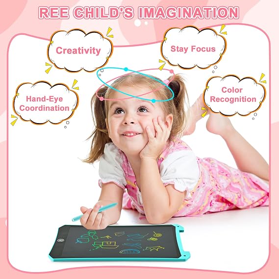 LCD Writing Tablet, 2 Pack Toddler Kids Toys, 10 Inch Doodle Board Drawing Pad, Travel Essentials Kids Games, Back to School Supplies Toys Birthday Gifts for Girls Boys Age 3-8