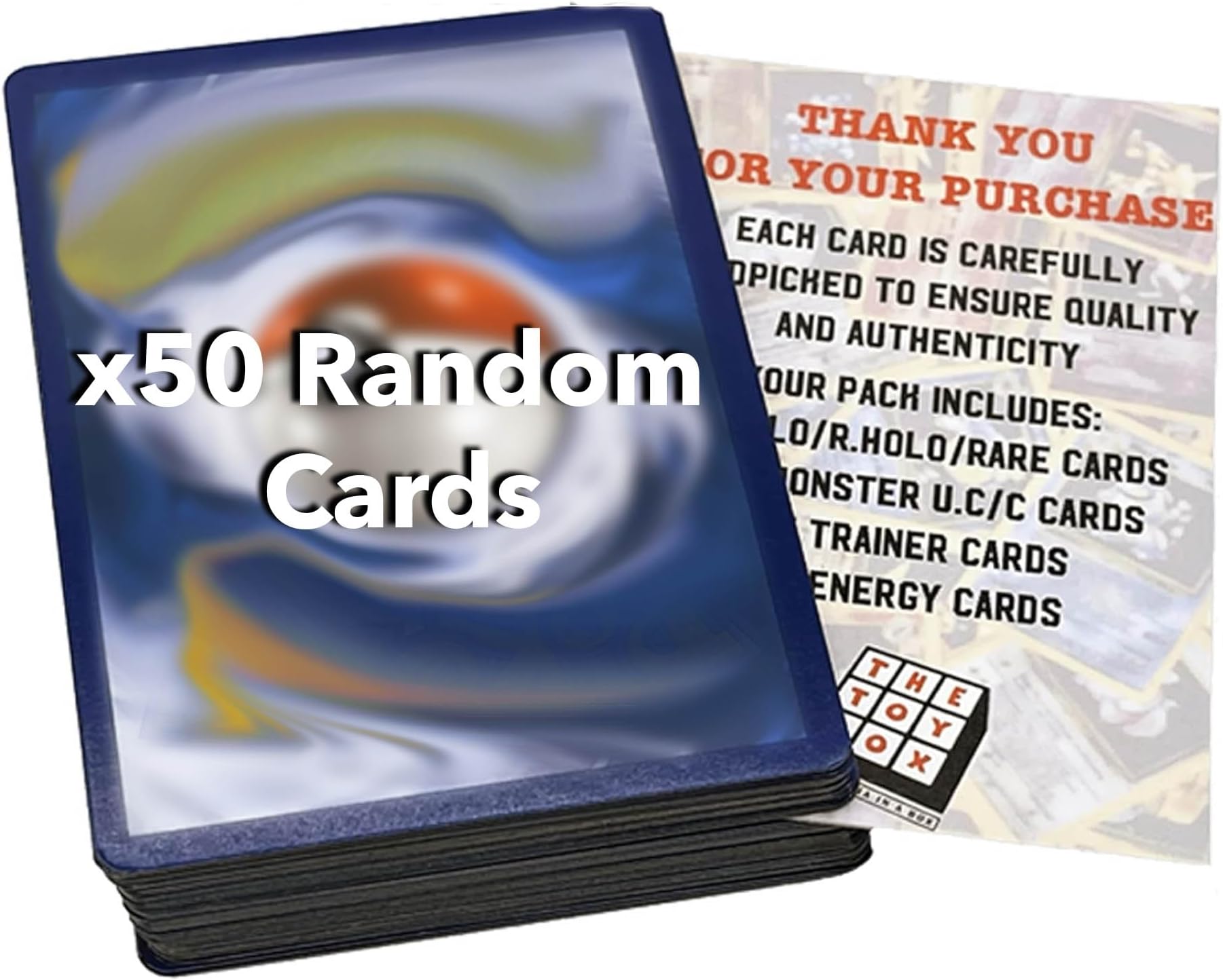 The Toy Box - 50 Random Pokemon Cards Bundle Includes Holos & Rares