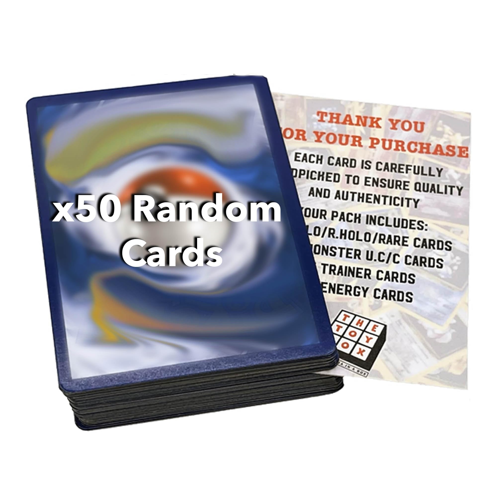 50 Random Pokemon Cards Bundle Includes Holos & Rares