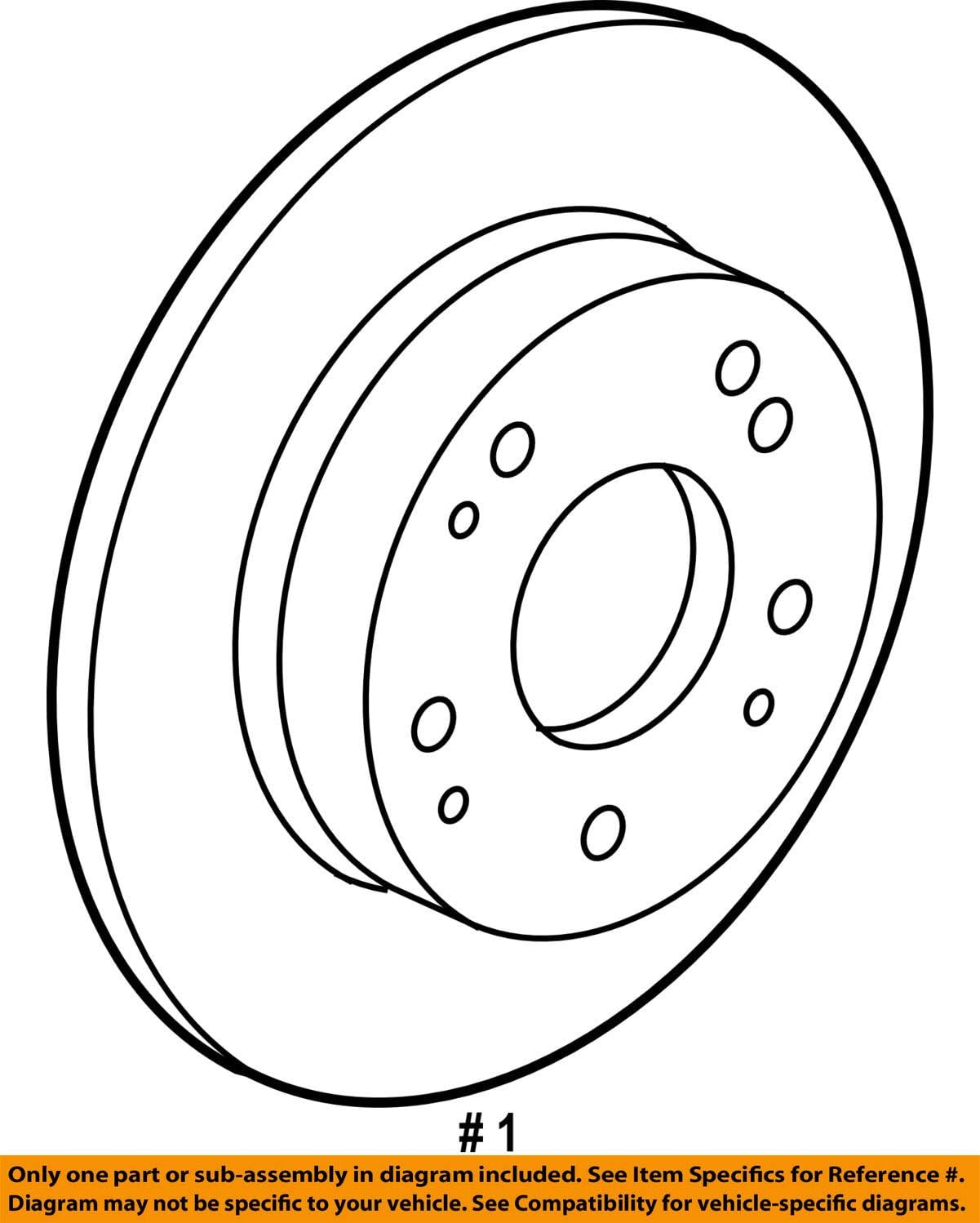 Genuine Honda 42510-TR3-A00 Rear Brake Disk