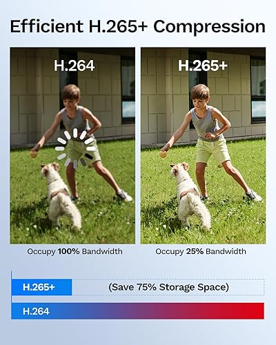 Miniatura 8 de LongPlus Sistema de cámara de seguridad inteligente 4K 8CH para el hogar, 4 unidades, sistema de cámaras IP PoE con cable para exteriores con Blanco