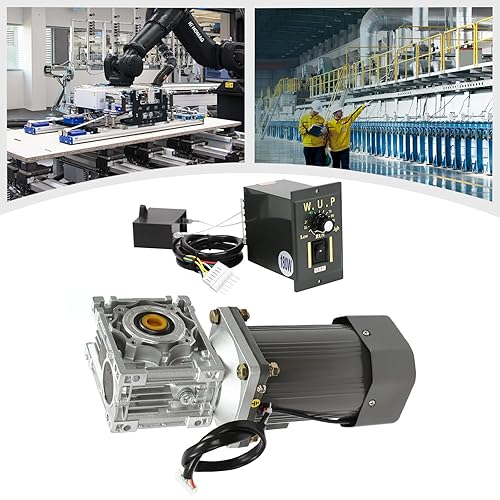 Miniatura 25 de Motor reductor de engranajes variable ajustable de 250W 10K AC110V 135RPM con controlador de velocidad para la industria