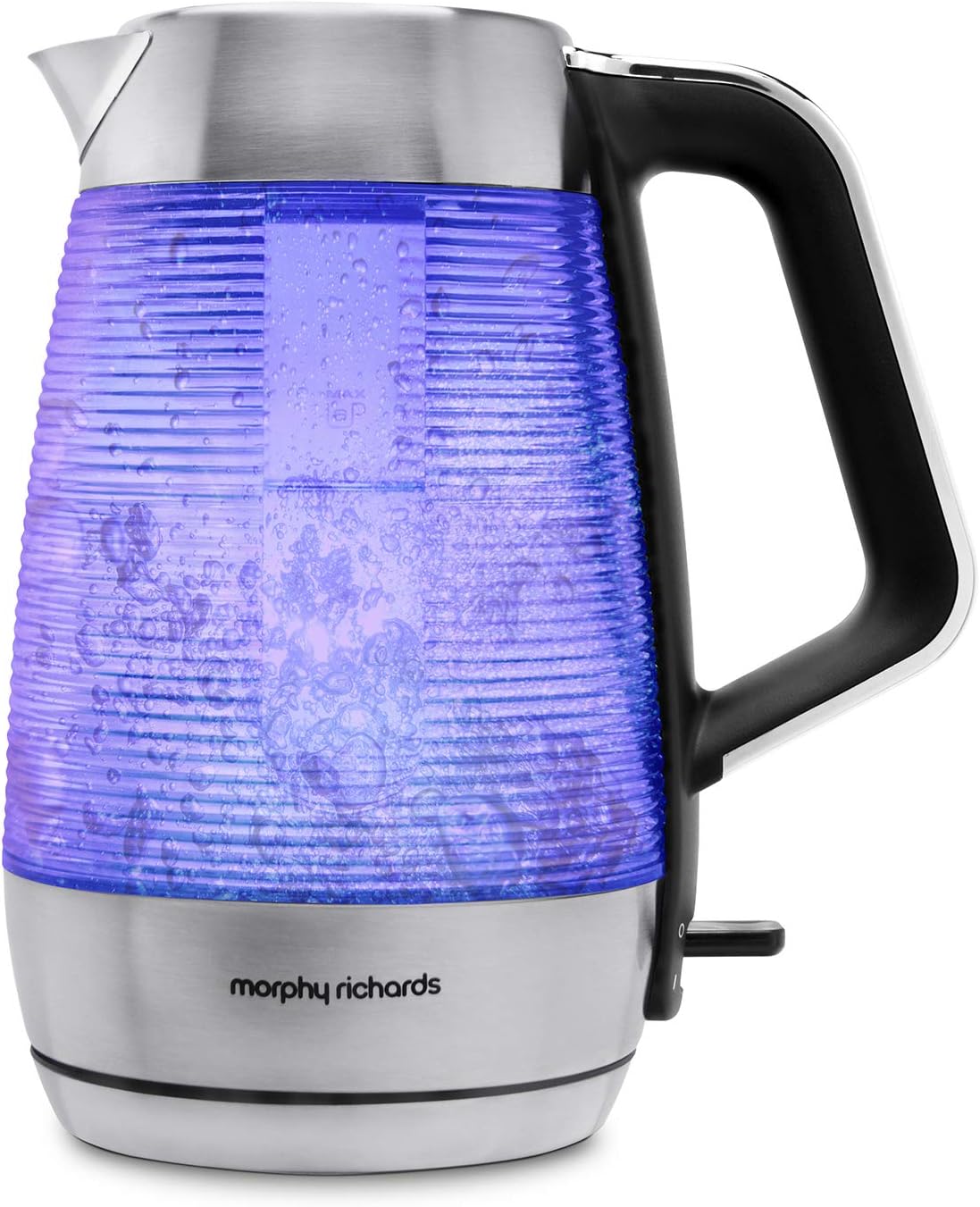Morphy Richards 108010 Vetro Glass Kettle, stainless steel, Blue Illumination