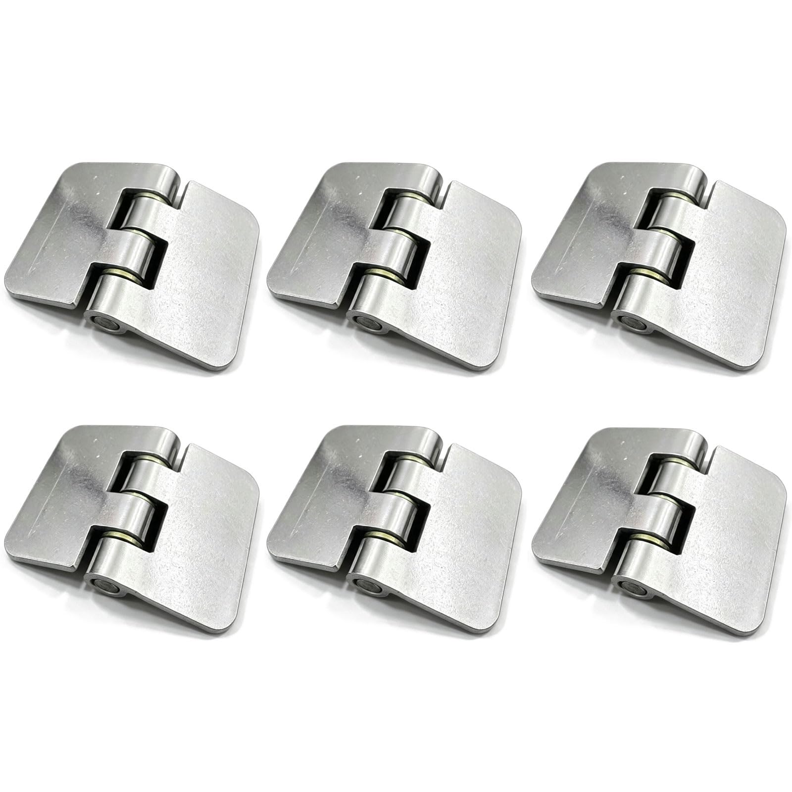 Bisagra sin costura de acero inoxidable 304 engrosada for caja gabinete eléctrico, hardware equipo industrial, 6 piezas(40 * 60 * 2mm)