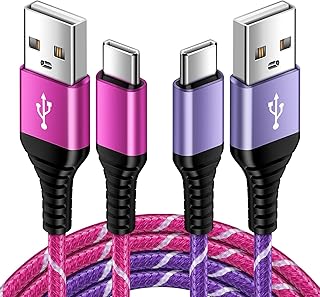 USB C Charger Cable 2Pack, 6FT USB Type C Charger Cable Fast Charging Phone Charger Cables for Samsung Galaxy S23/S22/S21/A14/Z Flip 5/A34/A54/A13/A53/A52/A04S/A21s, Samsung Charger, Google Pixel 6/7