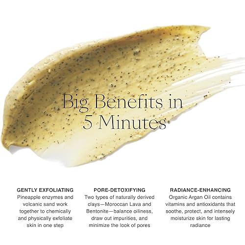 Miniatura 2 de Josie Maran Mascarilla limpiadora profunda de poros con enzima batida de argán + piña, mascarilla purificadora de poros con aceite nutritivo de
