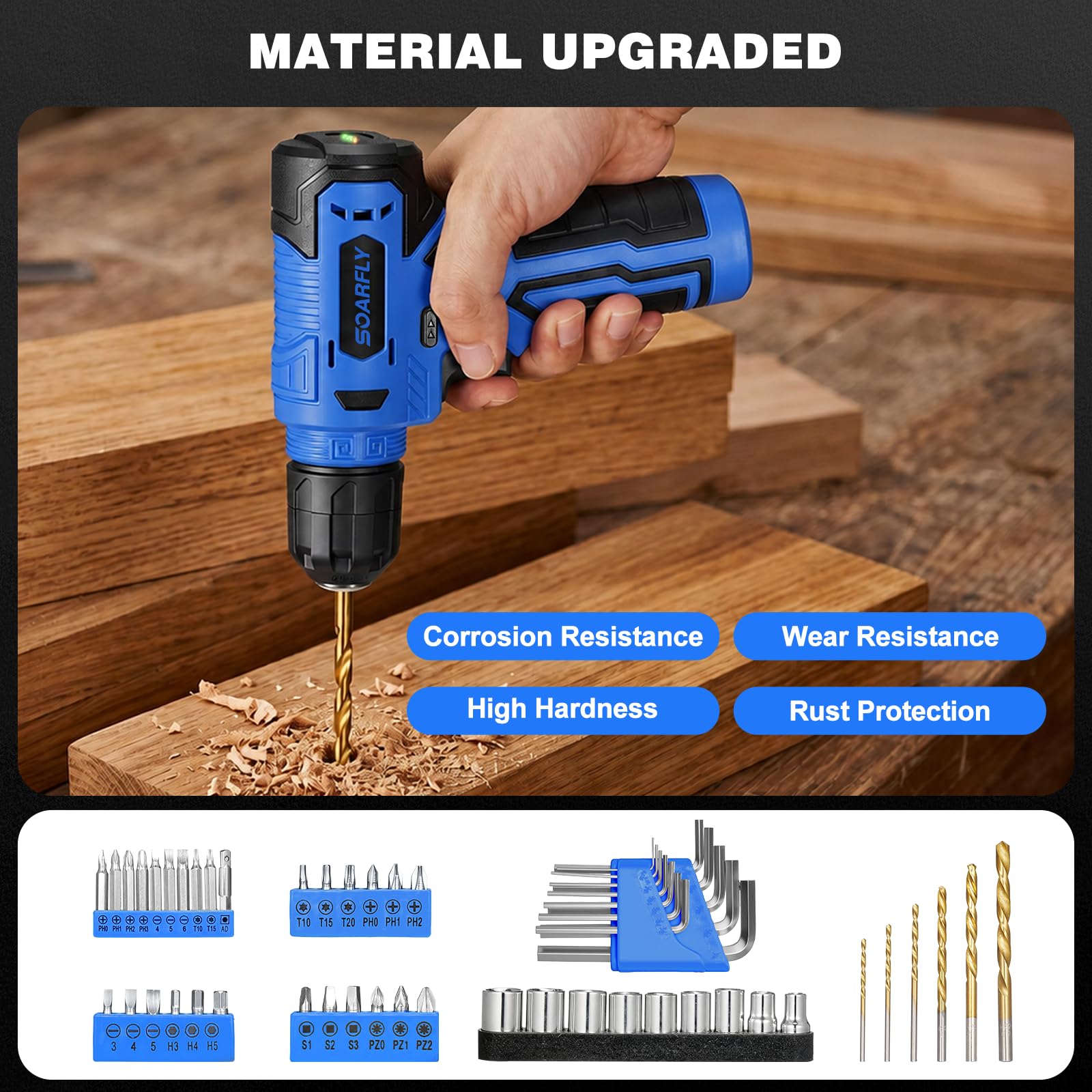 8V Cordless Drill Set - 157 Piece Tool Kit -5 8V Cordless Drill Set - 157 Piece Tool Kit -5