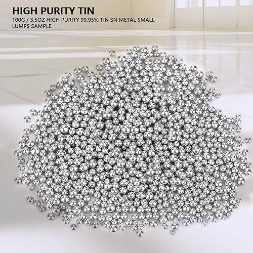 Vista 2 de 100g 3.5oz High Purity 99.95% Tin Sn Metal Small Lumps Sample TinMaterials for Experiments or Production Use
