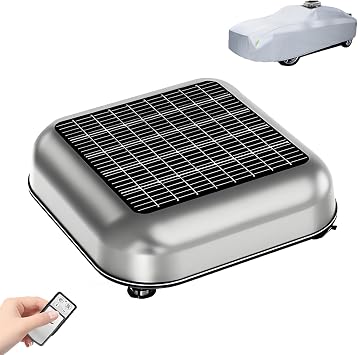 Automatic Car Cover Waterproof All Weather with Anti Theft System and Remote Control, Solar Panel Smart Car Cover Retractable, Waterproof, Hail Wind & Snowproof, Full Coverage Silver-3L