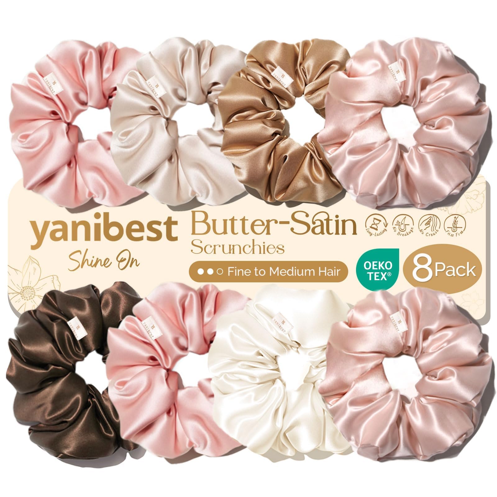 Satin Scrunchies - Silk Hair Ties for Women -9