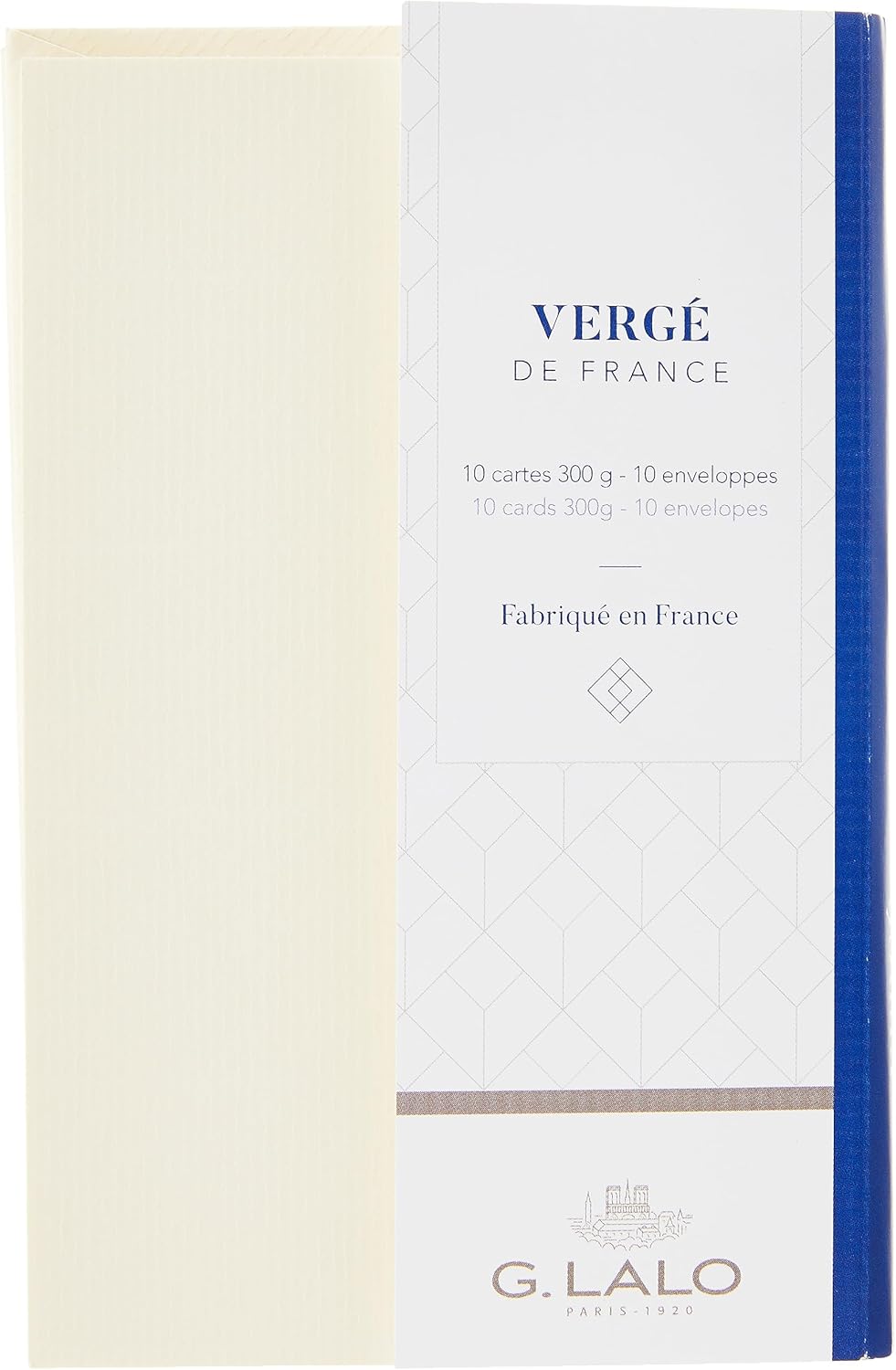 G. Lalo Verge De France Cards and Envelopes, Ivory