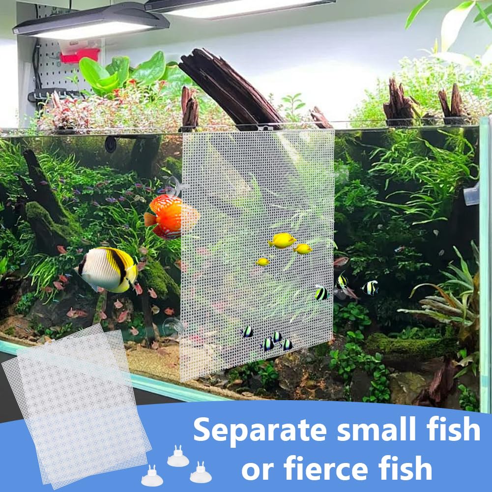 4 Divisori Griglia Per Acquario - PP Con Ventose, 30x15cm E 30x30cm - Foto 2