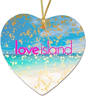 Love Island Decor Gifts, Heart Christmas Ornament, party supplies, "I Got A Text"