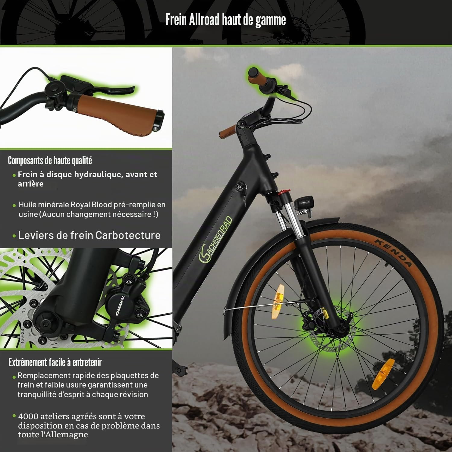 Velo Electrique Adulte C5 Centro - VAE SUV Urbain avec Transmission par Courroie - Cadre Bas et Moteur Central 70Nm - Capteur de Couple et Alarme Antivol - VTC 27.5"