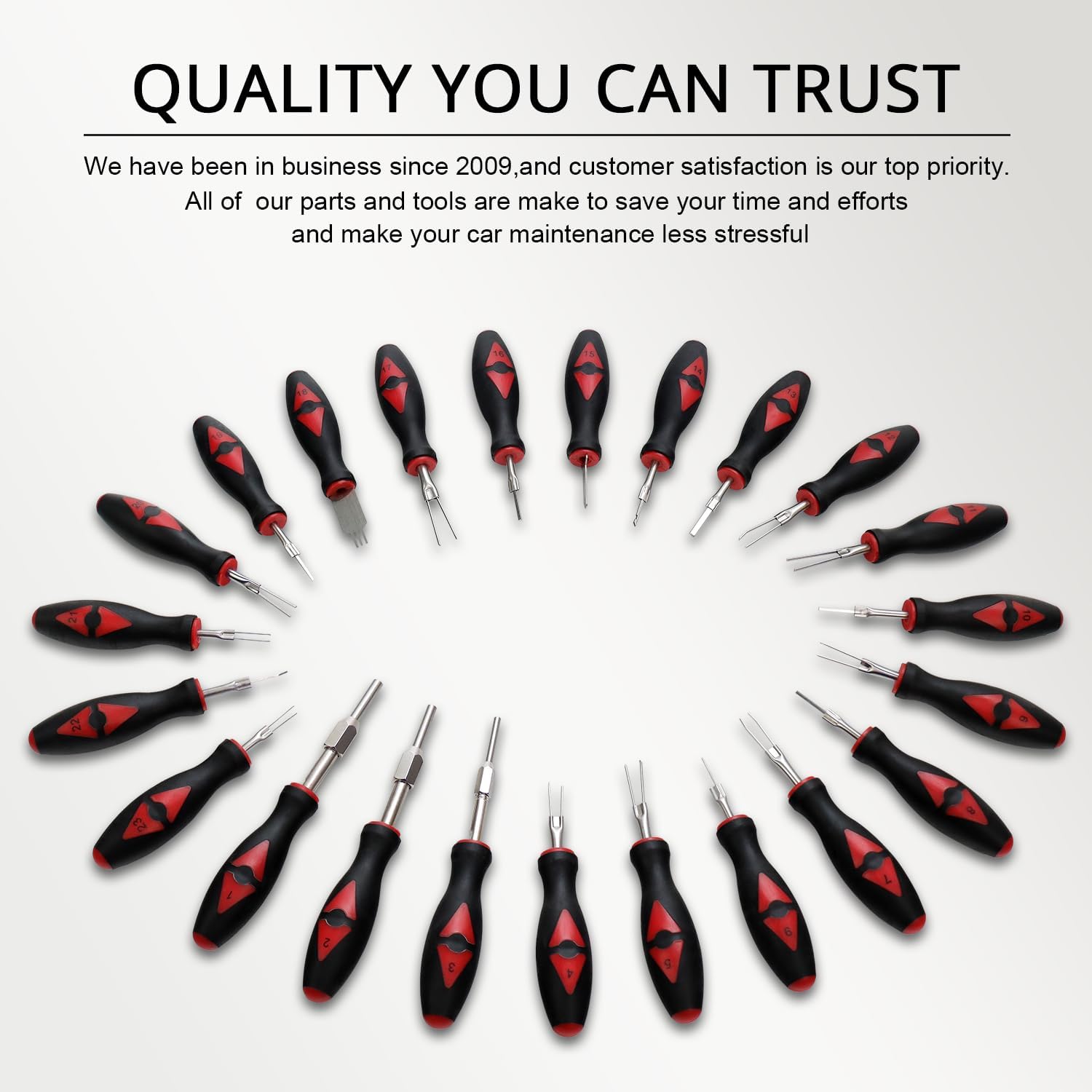 YSTOOL Terminal Release Kit, Universal Wire Connector Removal Pin Extractor Release Tool 23 PCS Set for American Domestic and Imported Vehicles