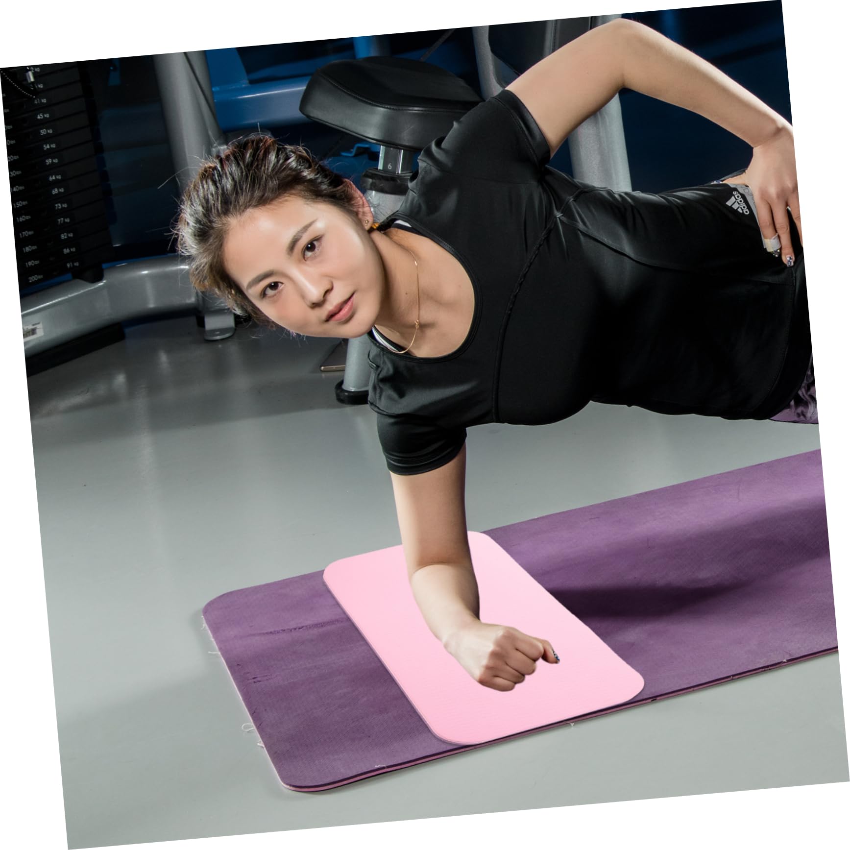 BESPORTBLE Tappetino per Ruota Addominale Ginocchiera Yoga Ginocchiera per Tappetino Yoga stuoie Attrezzi Palestra Attrezzatura Palestra Supporto per Il Ginocchio Ginocchiere Cuscino TPE