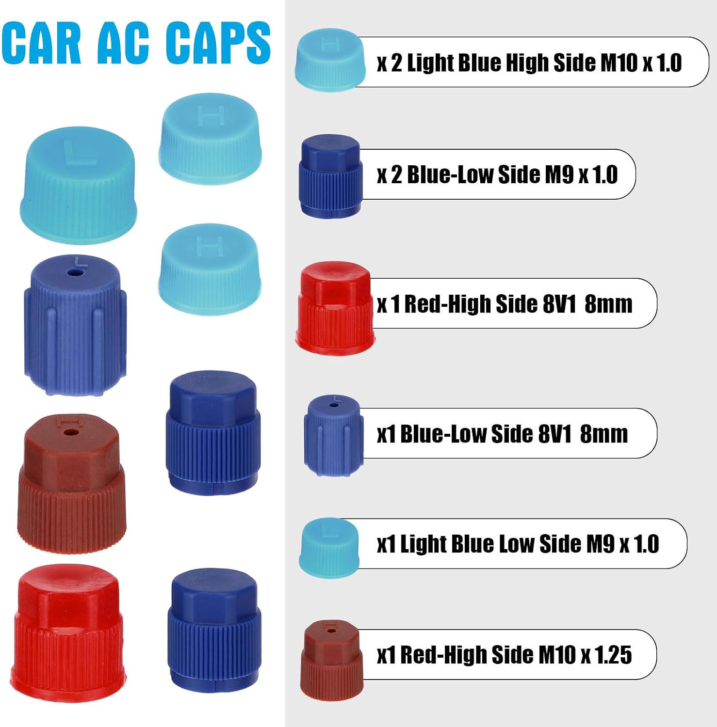 42pcs Air Conditioning Valve Core Kit Car A/c R12 R134a R1234yf Refrigeration Compatible with Schrader Stem Cores, Core Removal & Installer Tool HVAC System Seal Caps Kit & Tire Valve Stem