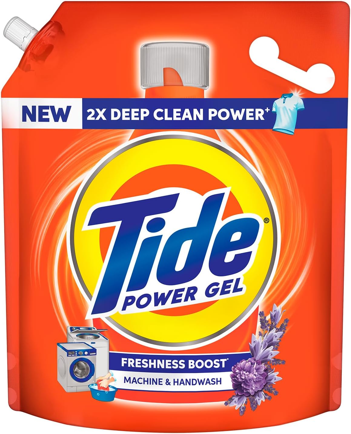 Tide Power Gel Liquid Detergent for Top Load & Front Load - 3.2kg | 2x Deep Clean Power | Removes Stains & Dirt | Freshness Boost | Fresh Fragrance