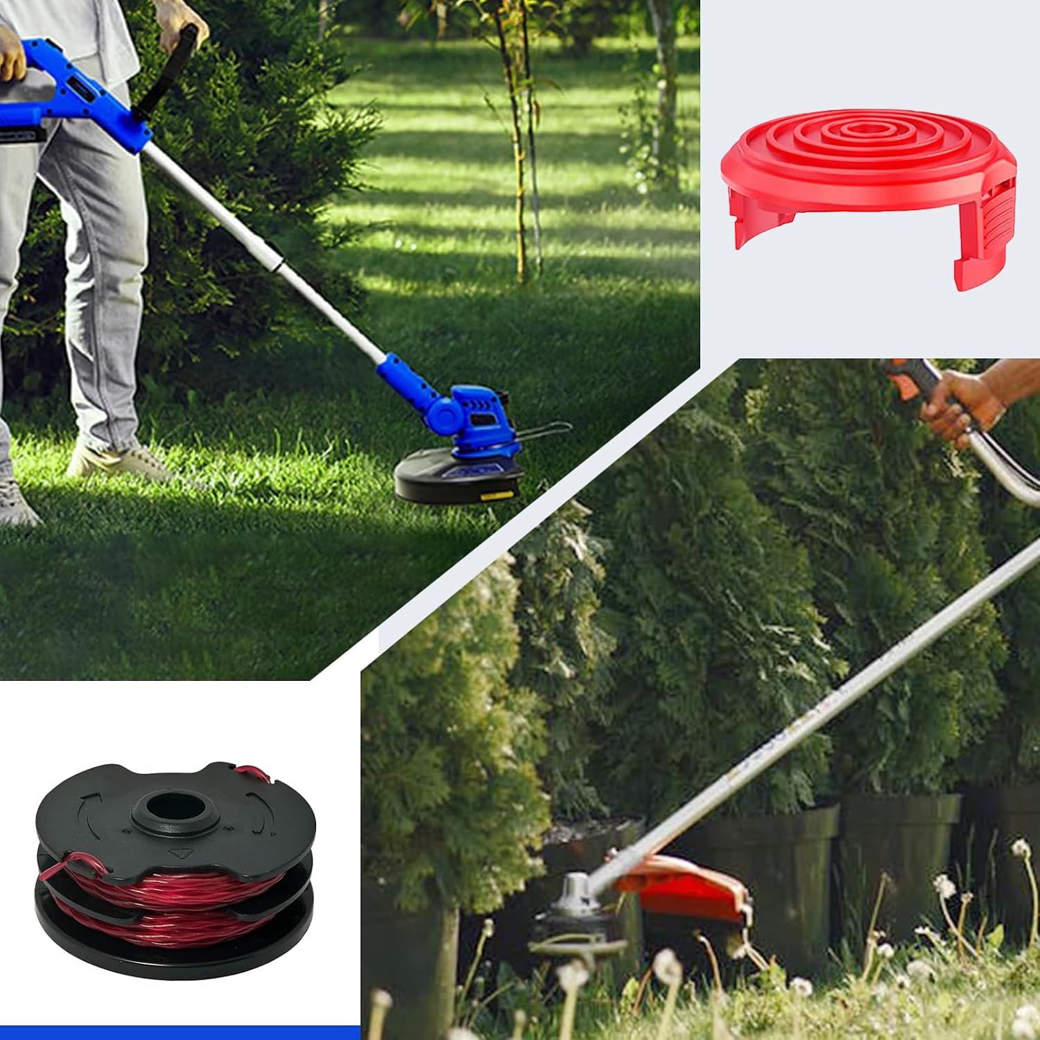 HT18-401-004-01 HT18-401-002-01 Compatible with Hyper Tough GGT500WU String Trimmer,Replacement Spool 0.065" 27ft Line -6Pack