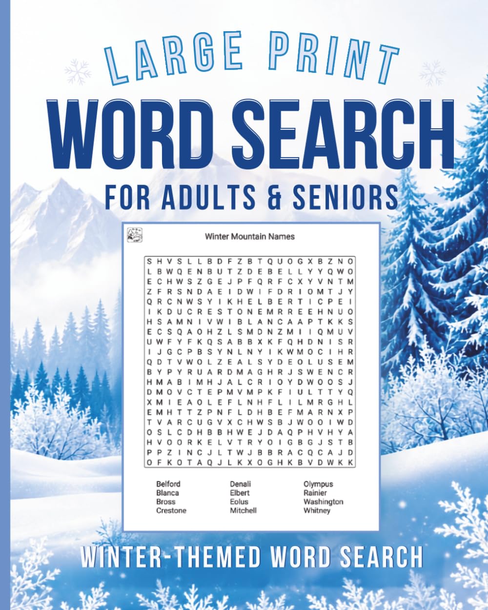 Large Print Word Search for Adults & Seniors: Winter-Themed Word Searches