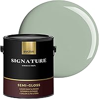 EVOLVE Sage Green Semi-Gloss Interior Paint & Primer in One, 1 Gallon - Low VOC, One-Coat Coverage, Washable, Low Odor