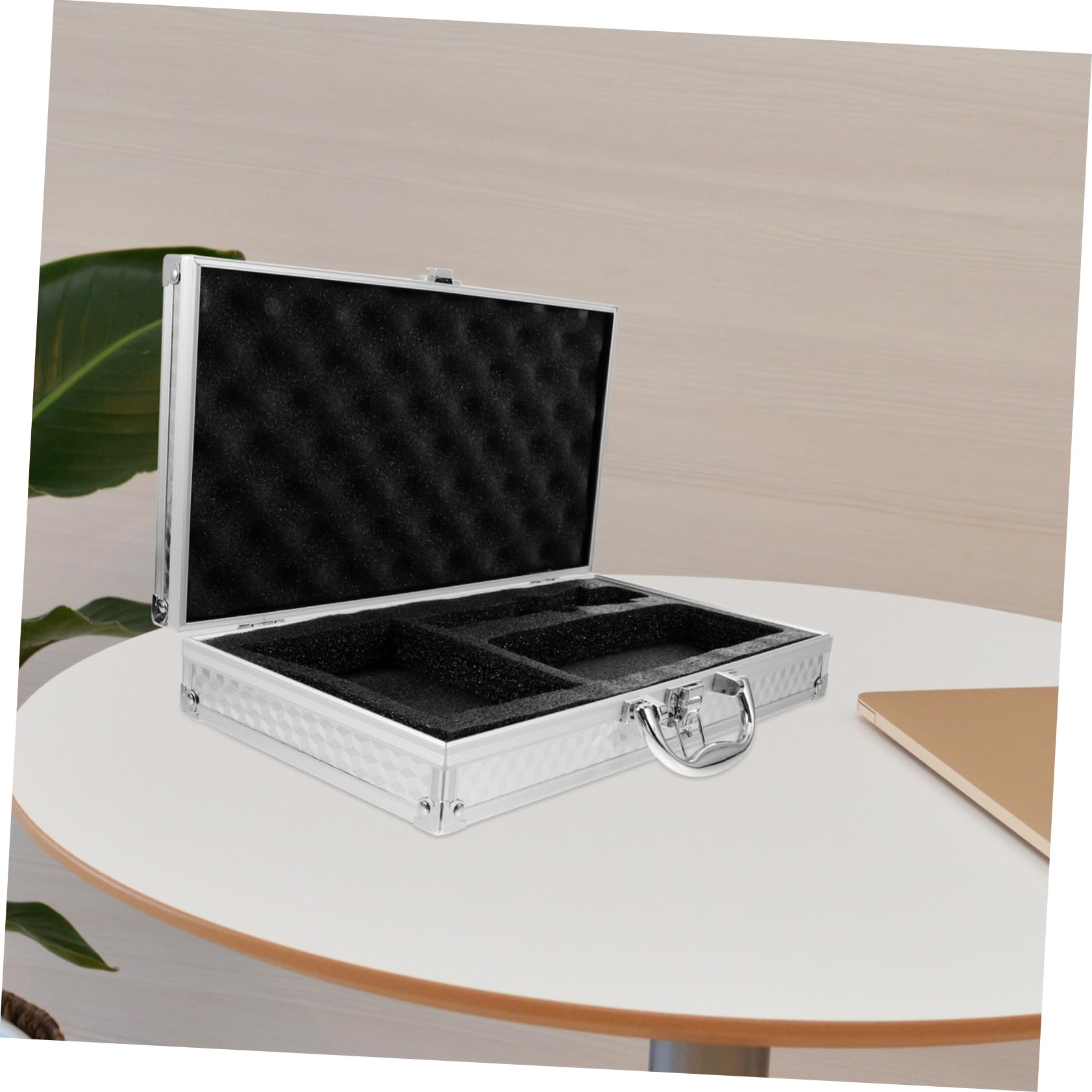 TOYANDONA Custodia Rigida in Lega di Alluminio Inserto in Spugna per Microfono Wireless e Scheda Audio, Riutilizzabile, Protezione da Urti e Cadute per Uso Outdoor