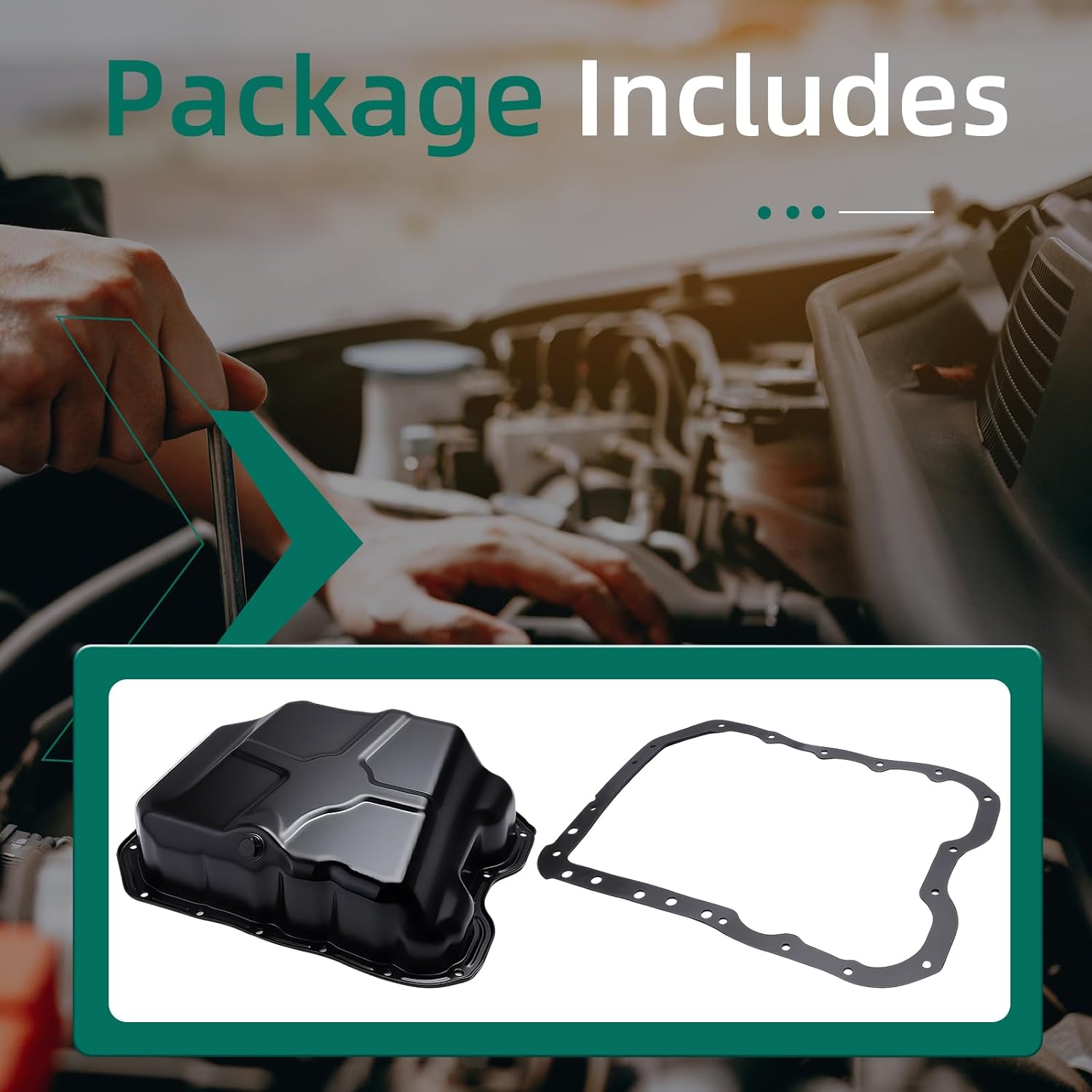 Engine Oil Pan with Drain Plug&Gasket&Screws,for Jeep Compass/Patriot,for Chrysler 200/Sebring/Cirrus,for Dodge Avenger/Caliber/Journey,L4 2.0L 2.4L,OE 4884665AD, 264-361,311-00133