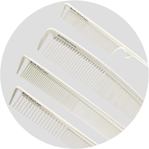 Miniatura 4 de Sam Villa Signature Series - Juego de 8 peines profesionales para cortar y separar el cabello con estuche