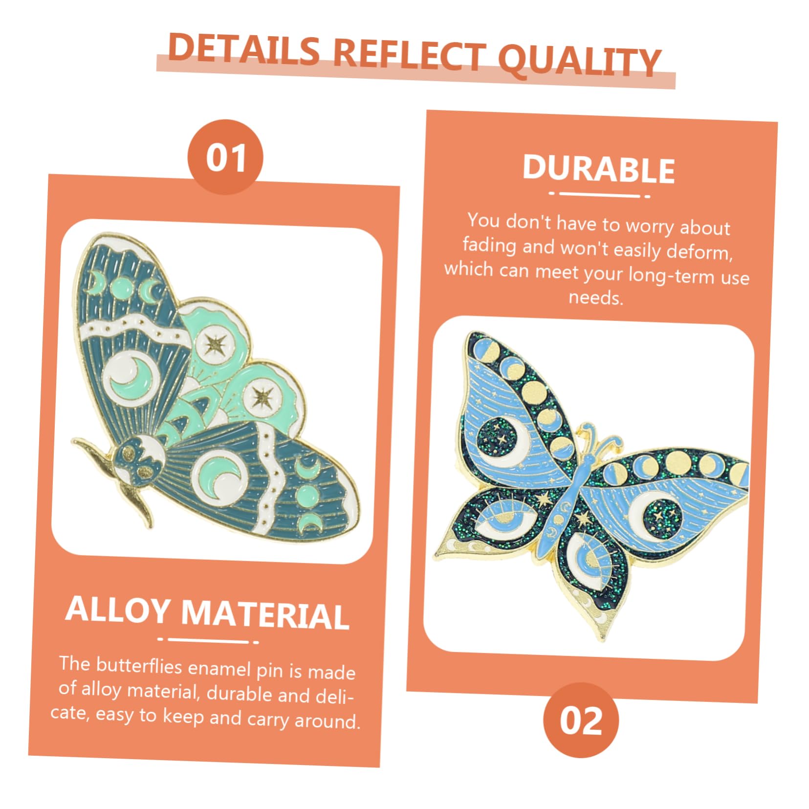 VALICLUD spilla insetti butterfly spilli per zaini spille decorative spille alate spille gioielli perno per zaini perno smaltato farfalle in lega gioielli distintivo delle donne