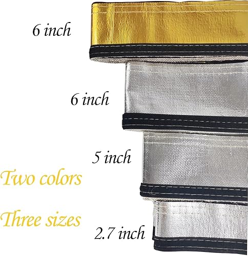 Miniatura 9 de Funda protectora de calor para escape, protección térmica, línea de combustible, manguito de calor, manguera dorada, envoltura térmica para máxima