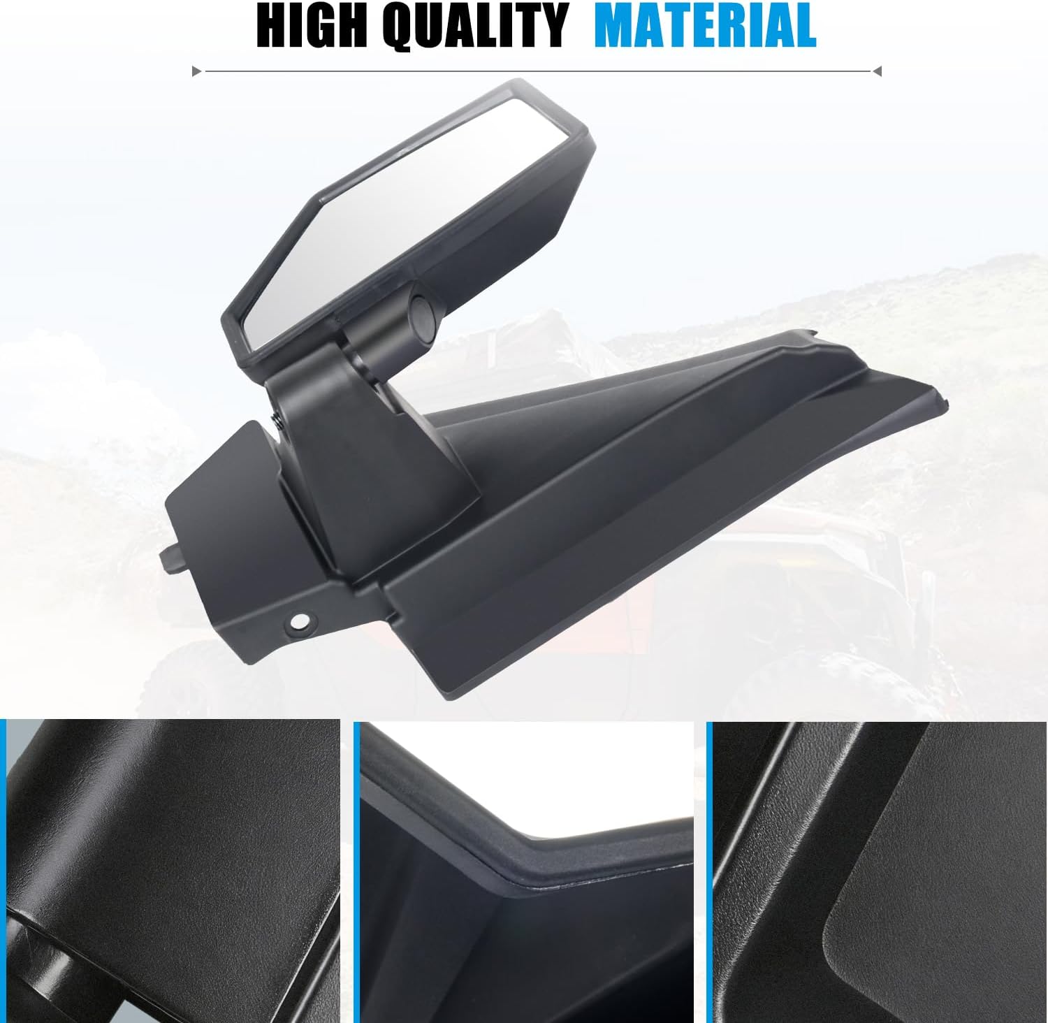 A-pillar Side Mirrors Adjustable Folding Rearview Mirrors Compatible with Polaris XPEDITION XP/XP5/ADV 5 2024+ Accessories, Mirrors with Guard Plate Mounted Replace 2884491(2PCS)