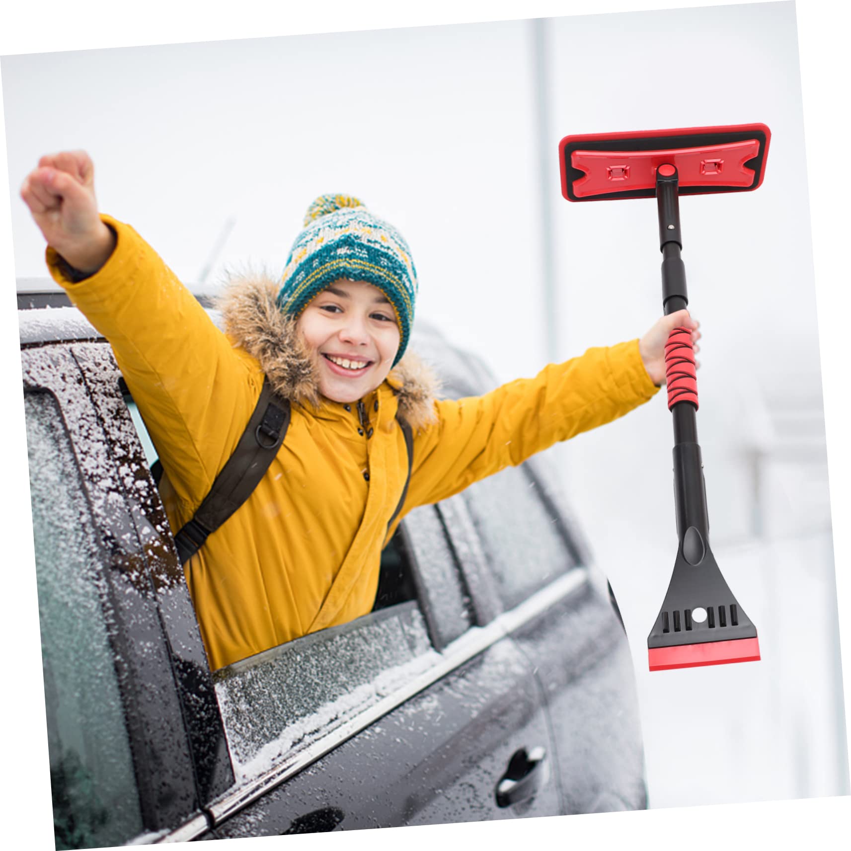 Toddmomy 1 Juego Rascador de Nieve Desmontable con Cepillo Retráctil y Herramienta de Limpieza de Hielo y Nieve Fríos